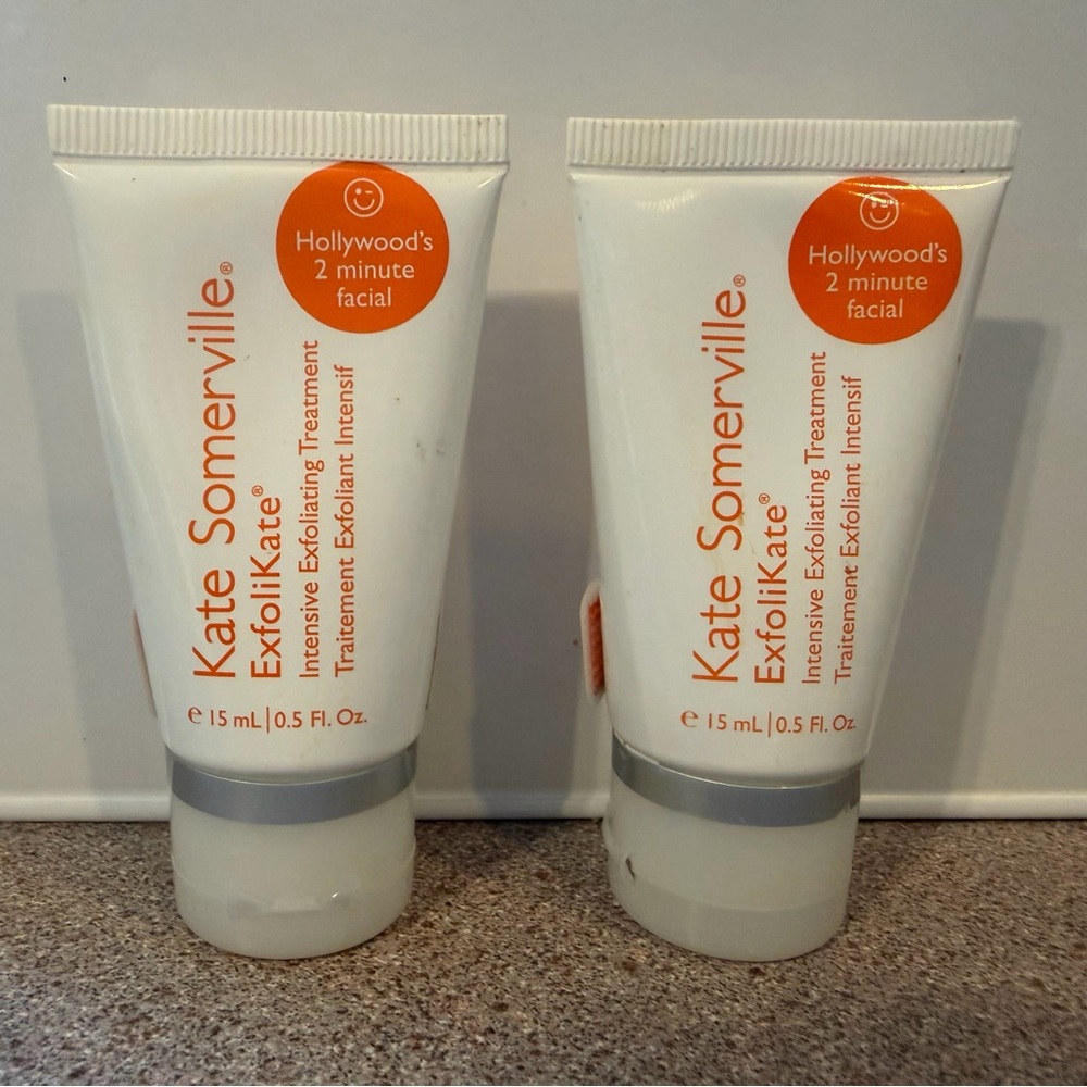 Kate Somerville ExfoliKate intensive Exfoliating Treatment .5fl oz lot of 2 NEW
